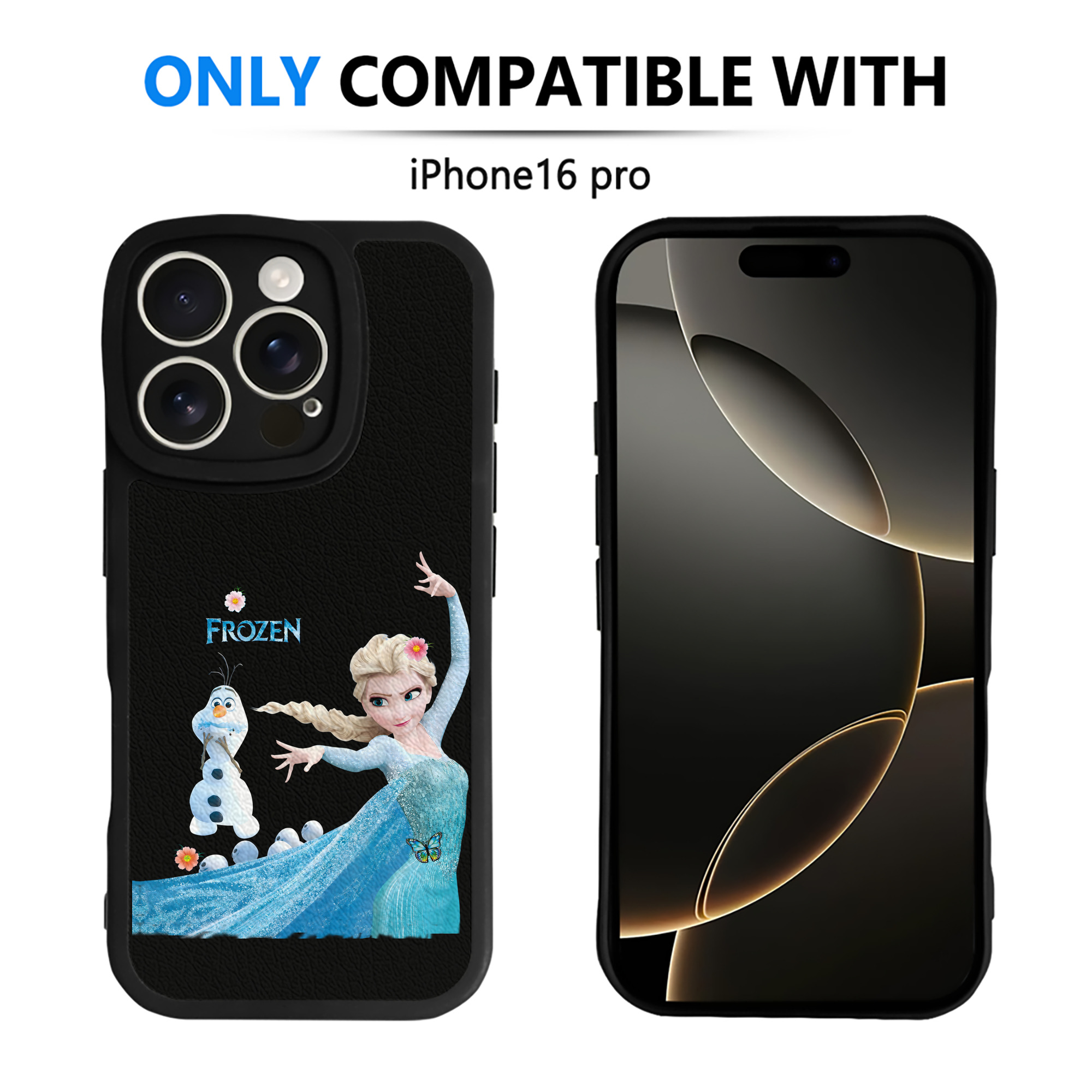 （画像用） アナと雪の女王 アンナ エルサ Frozen Anna Elsa 【iPhone 16シリーズ対応】シリコンスマホケース（レザー調） 材質：シリコン